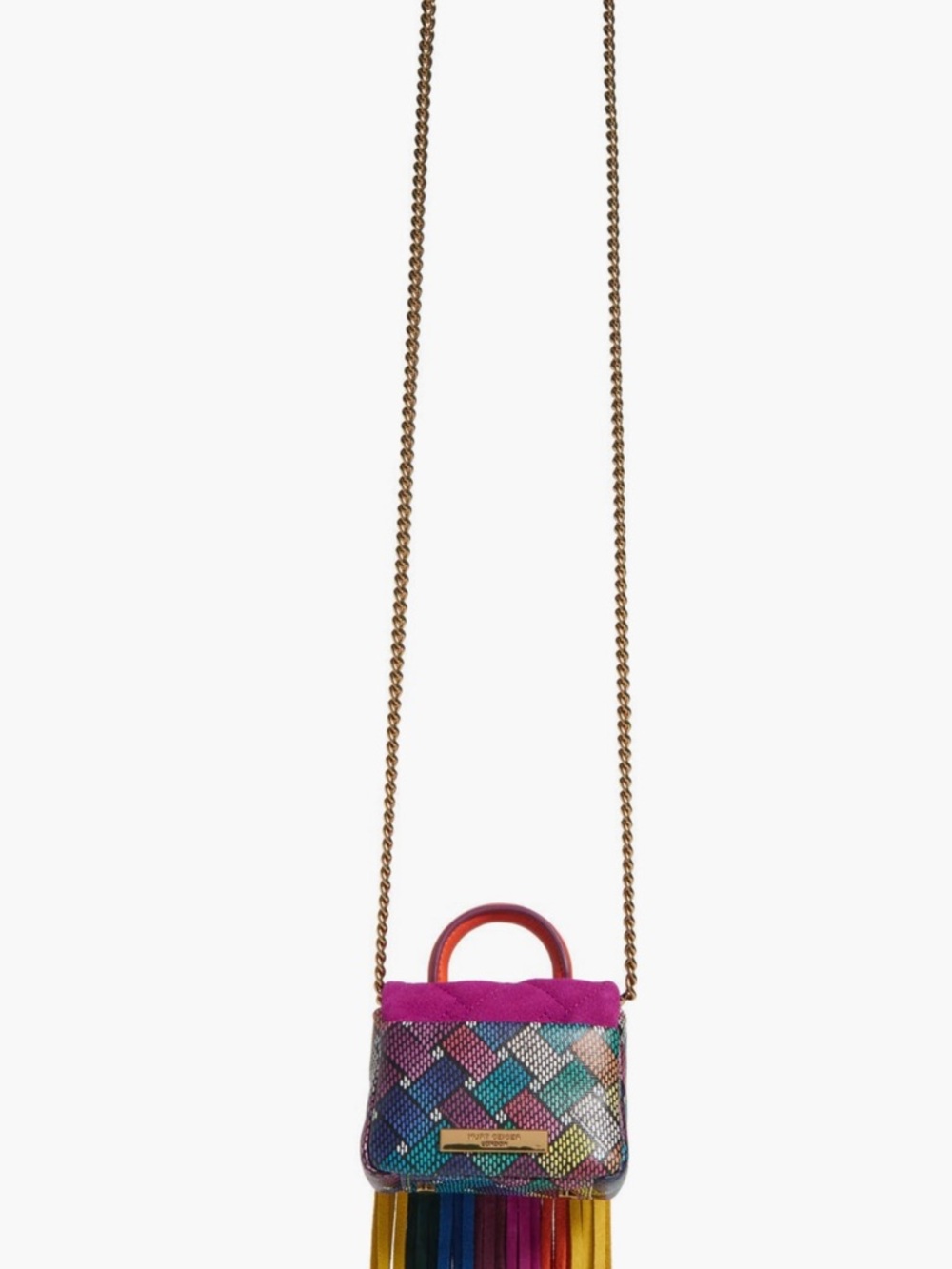 Kurt Geiger The Kensington Crossbody Bag in Bright Pink with Gold Hardware. - Picture 2 of 7